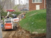 Retaining wall under constrution